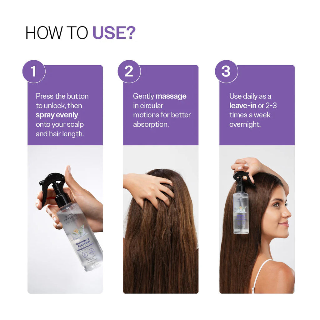 Bare Anatomy Rosemary & Rice Water Hair Growth Spray