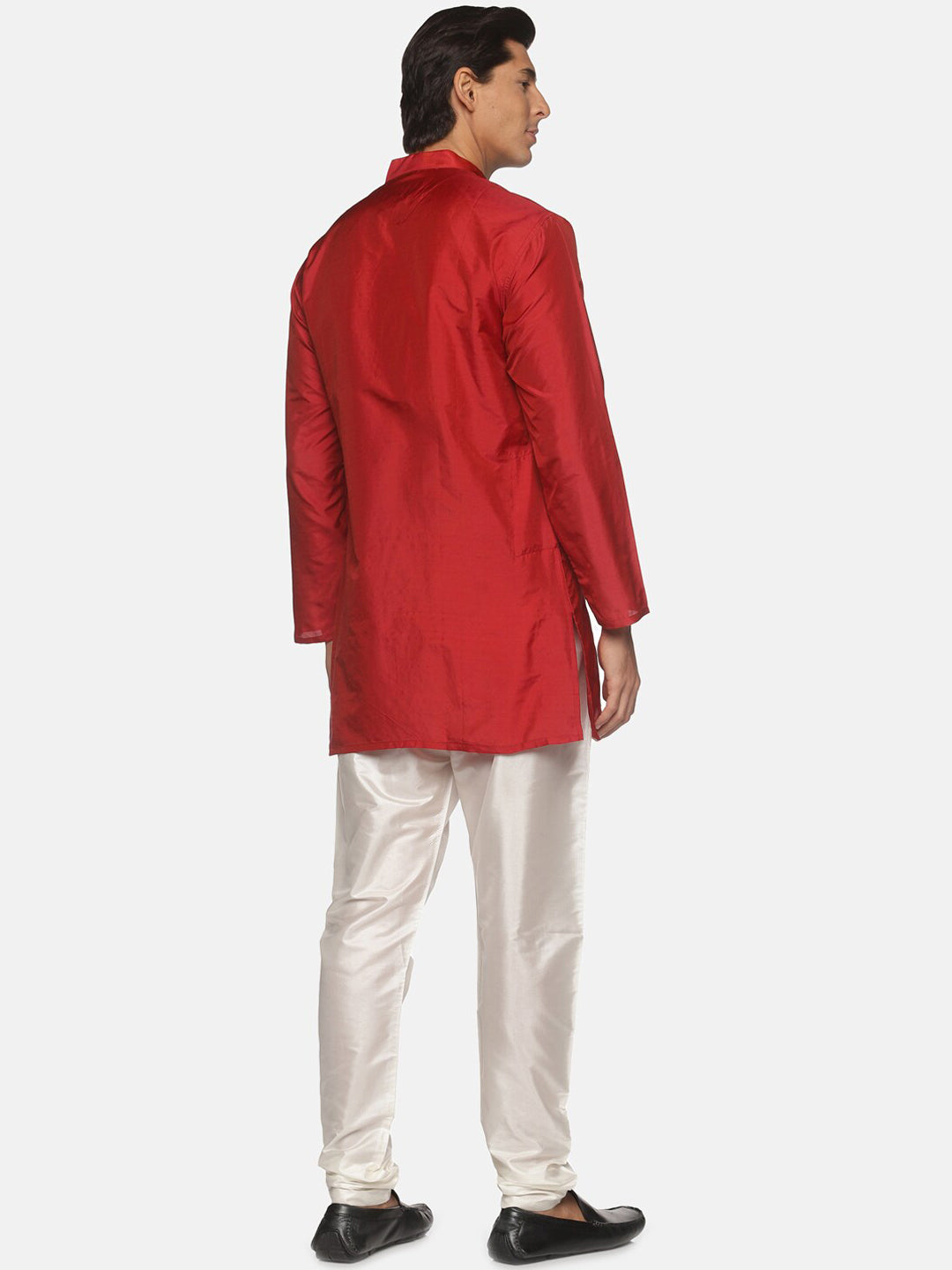 Sethukrishna Men Maroon Kurta with Pyjamas