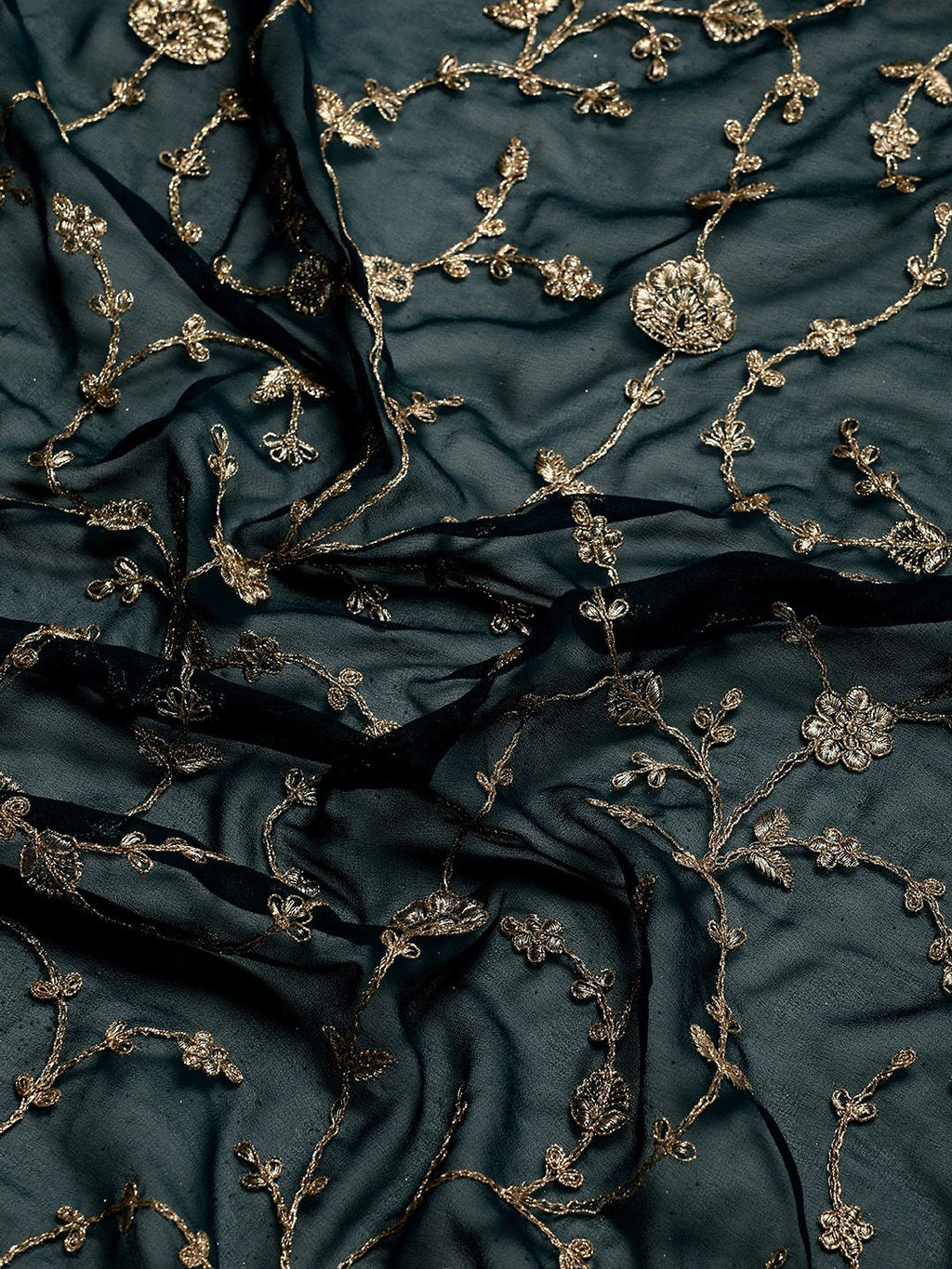 kasee Floral Zari Pure Georgette Saree