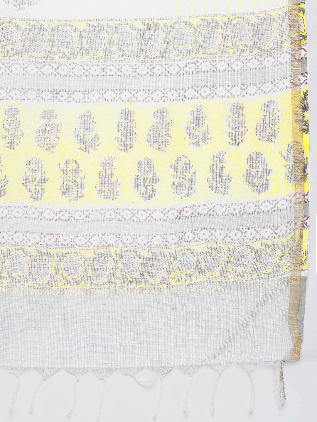 HERE&NOW Motifs Printed Regular Pure Cotton Kurta with Salwar & With Dupatta