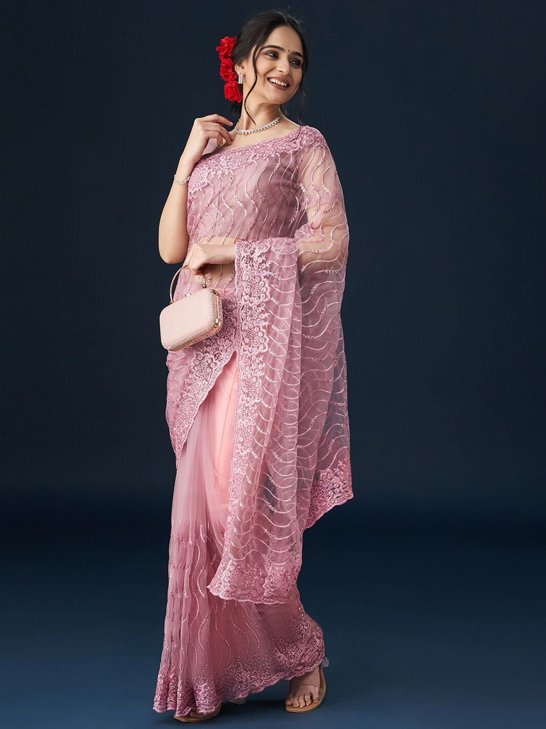 kasee Geometric Embroidered Sarees
