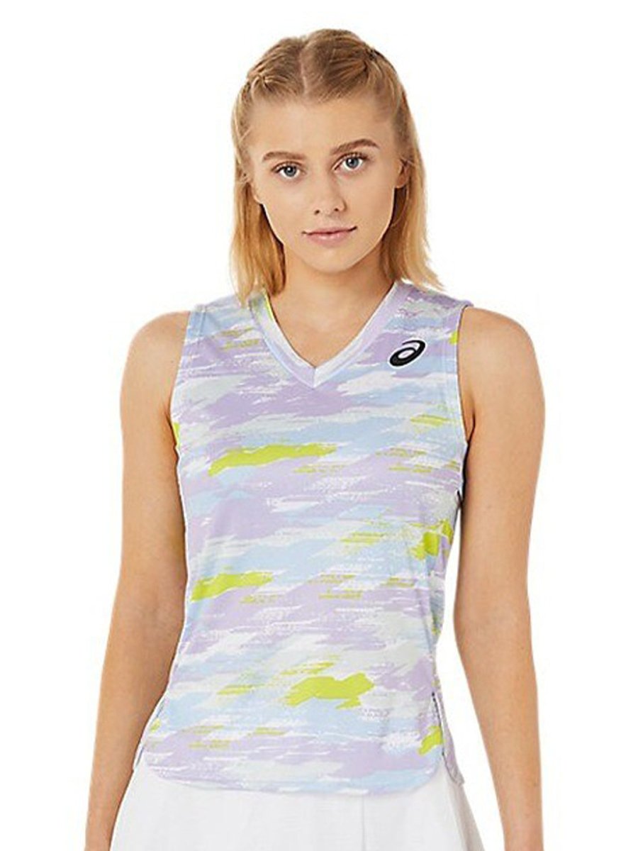 ASICS Match Graphic SS Printed V-Neck T-Shirt