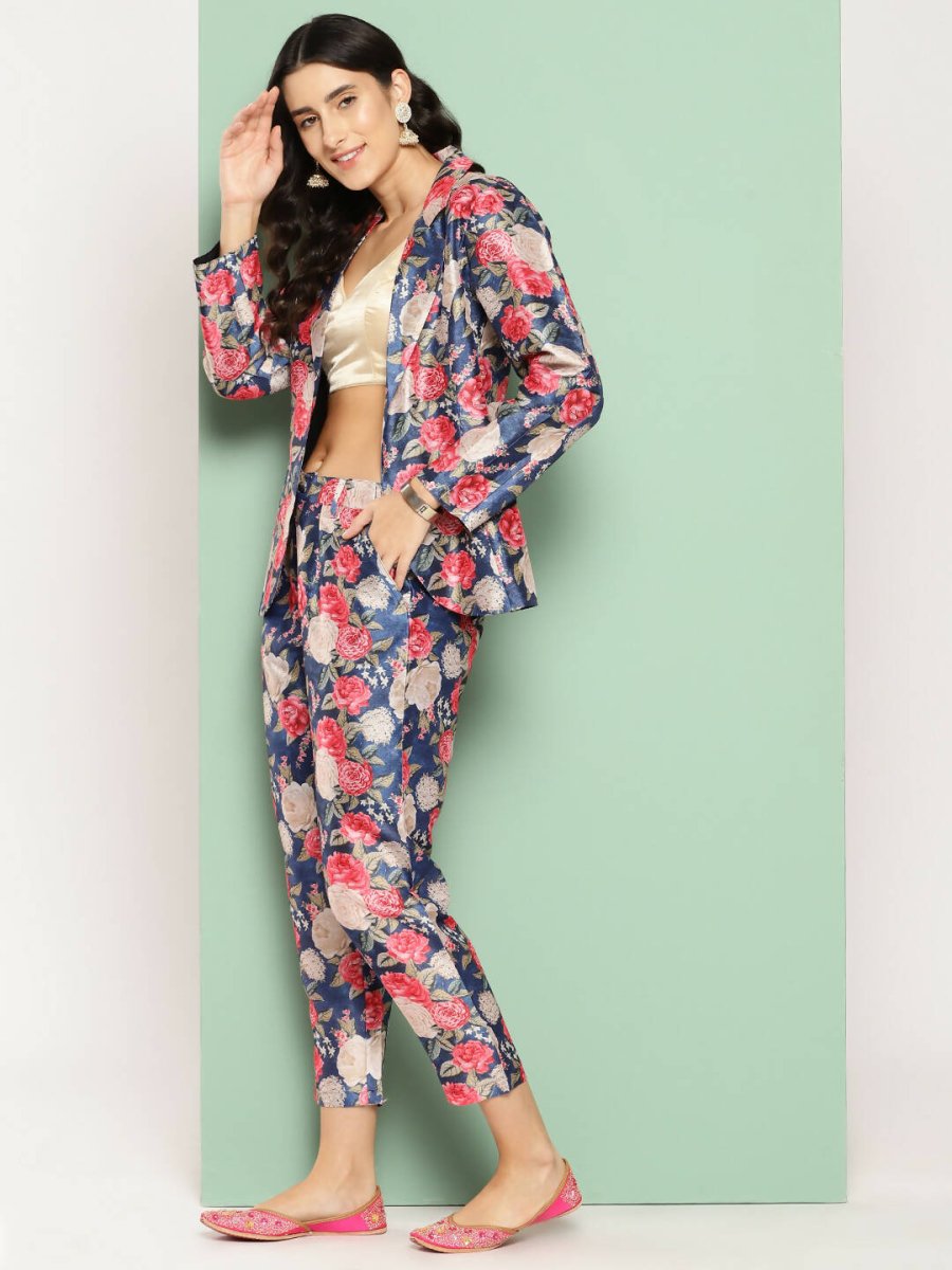 Ahalyaa Women's Traditional Wear Co-ods - Blue
