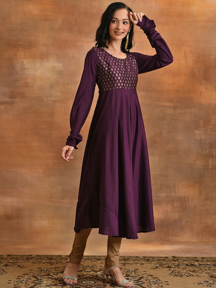 Aks Ethnic Motifs Printed Anarkali Kurta