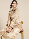 Saree Mall Ethnic Motifs Silk Blend Saree with Woven Design Border