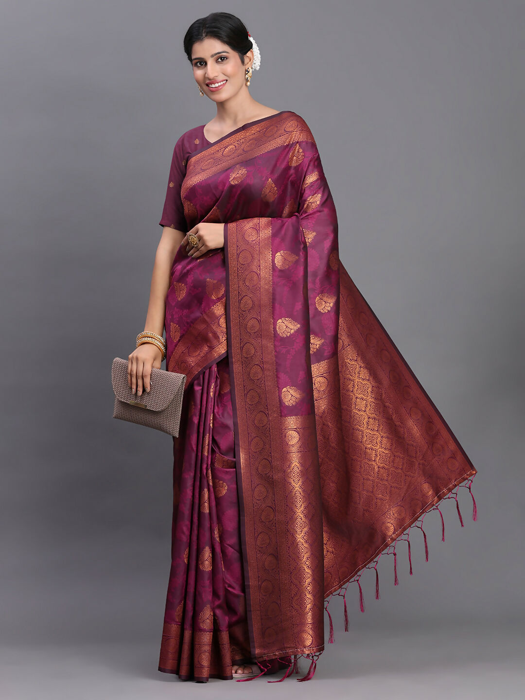 Shree Shyam Fashion Silk Purple Saree