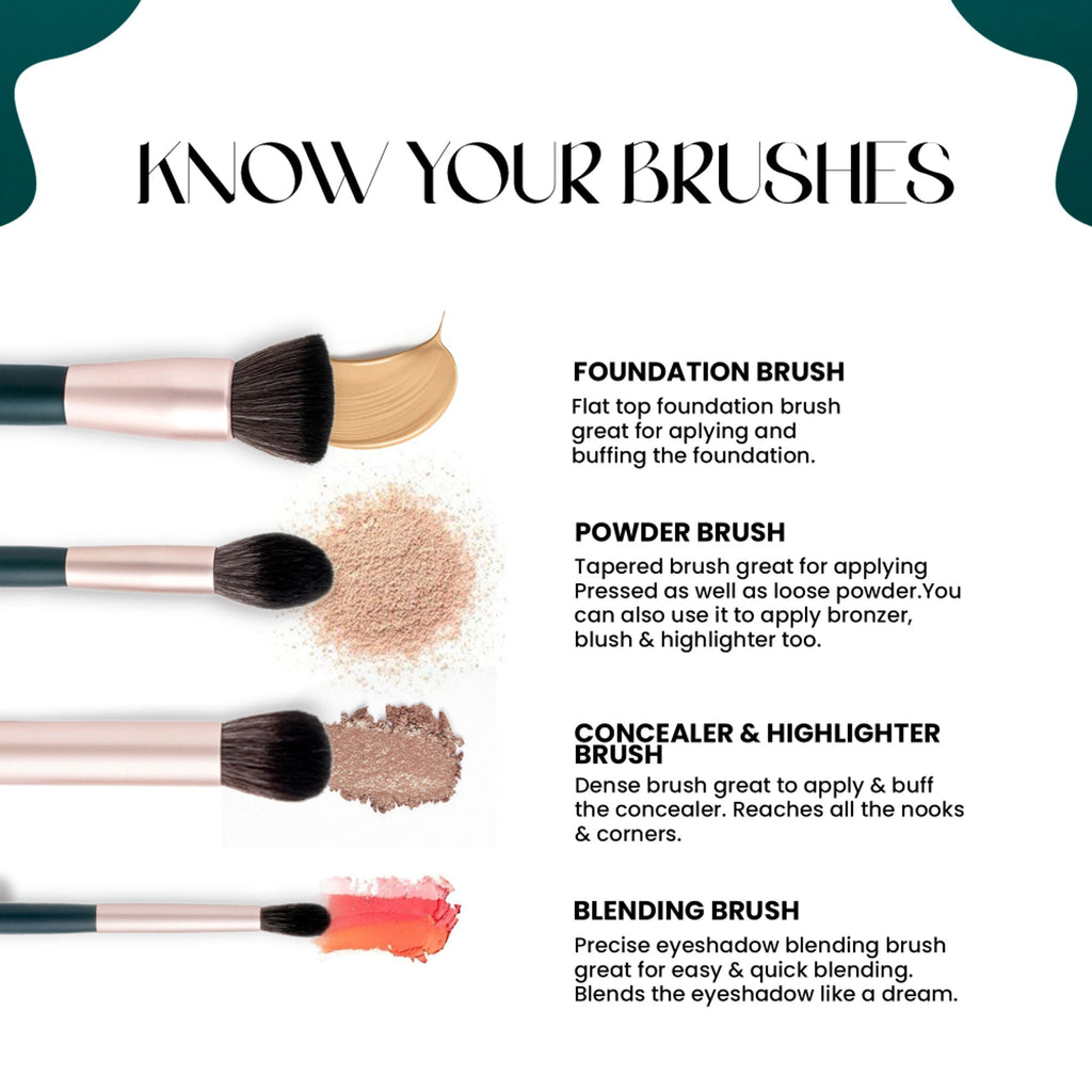 MARS Cosmetics Tools Of Titan Brush With Holder - Pack Of 8