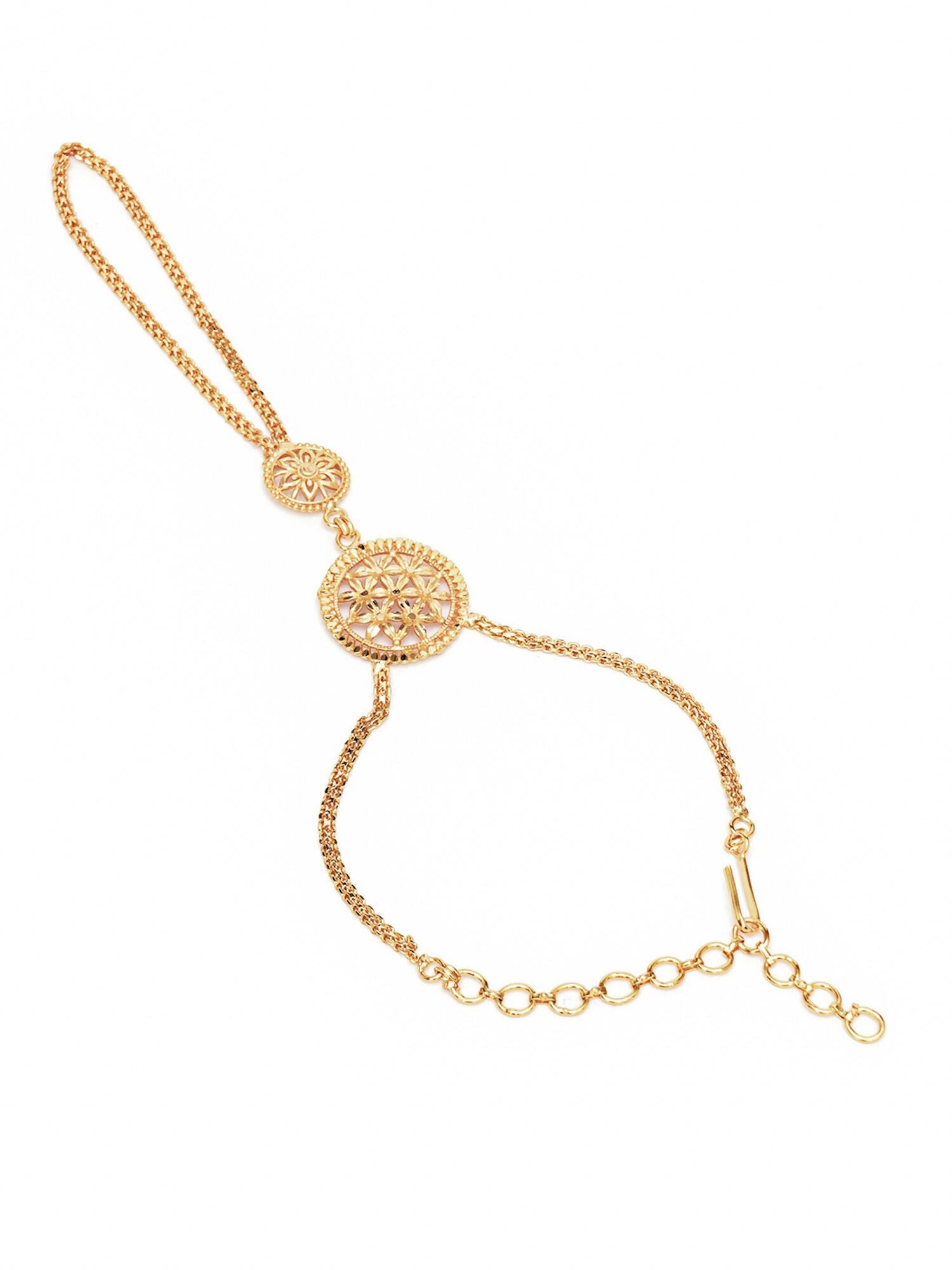 Golden Haathphool (Gold) - Ruby Raang