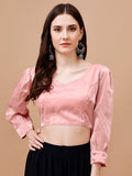 Tikhi Imli Sweetheart Neck Organza Saree Blouse