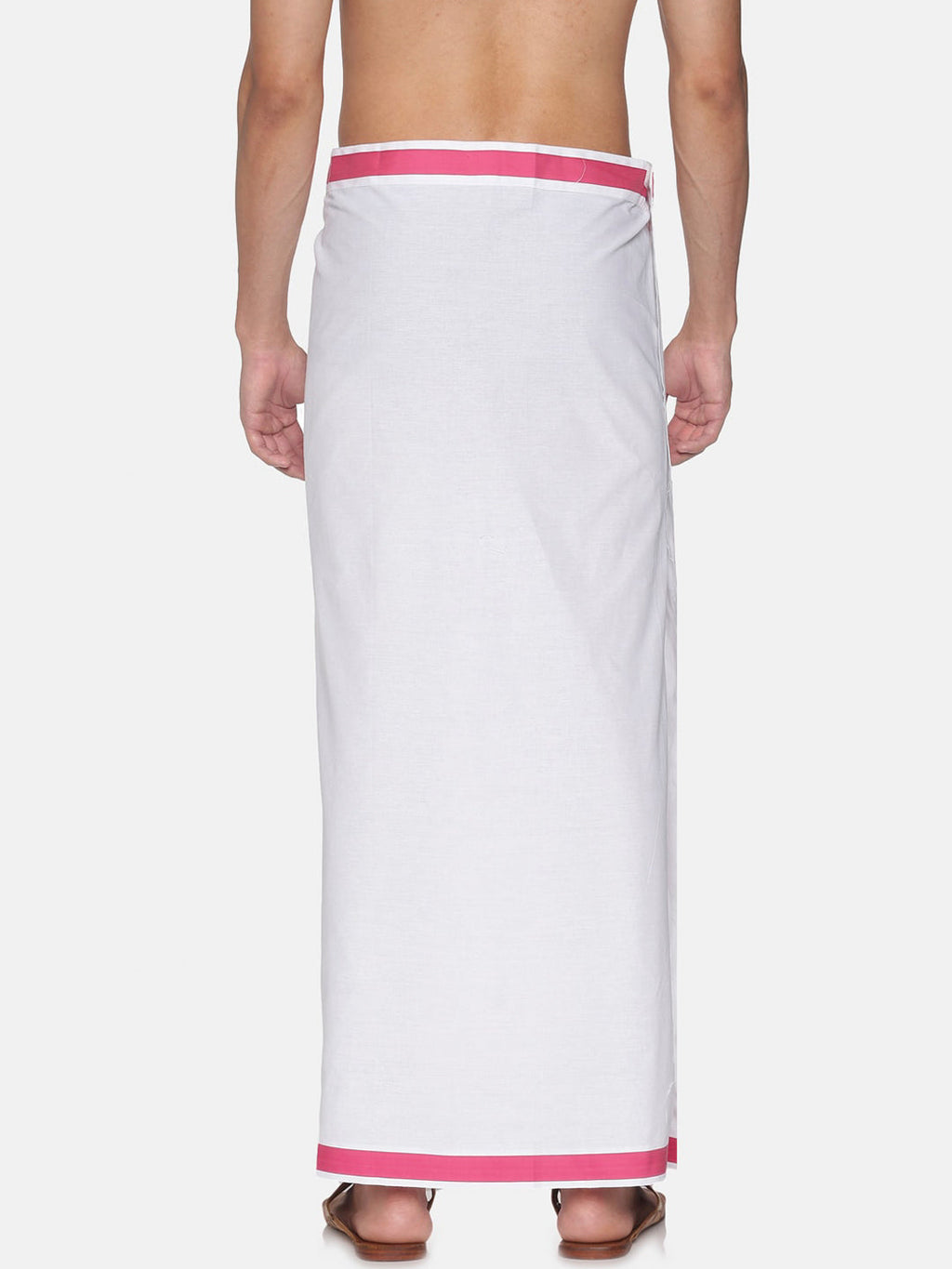 Sethukrishna Men Pack Of 2 White Solid Cotton Readymade Dhoti