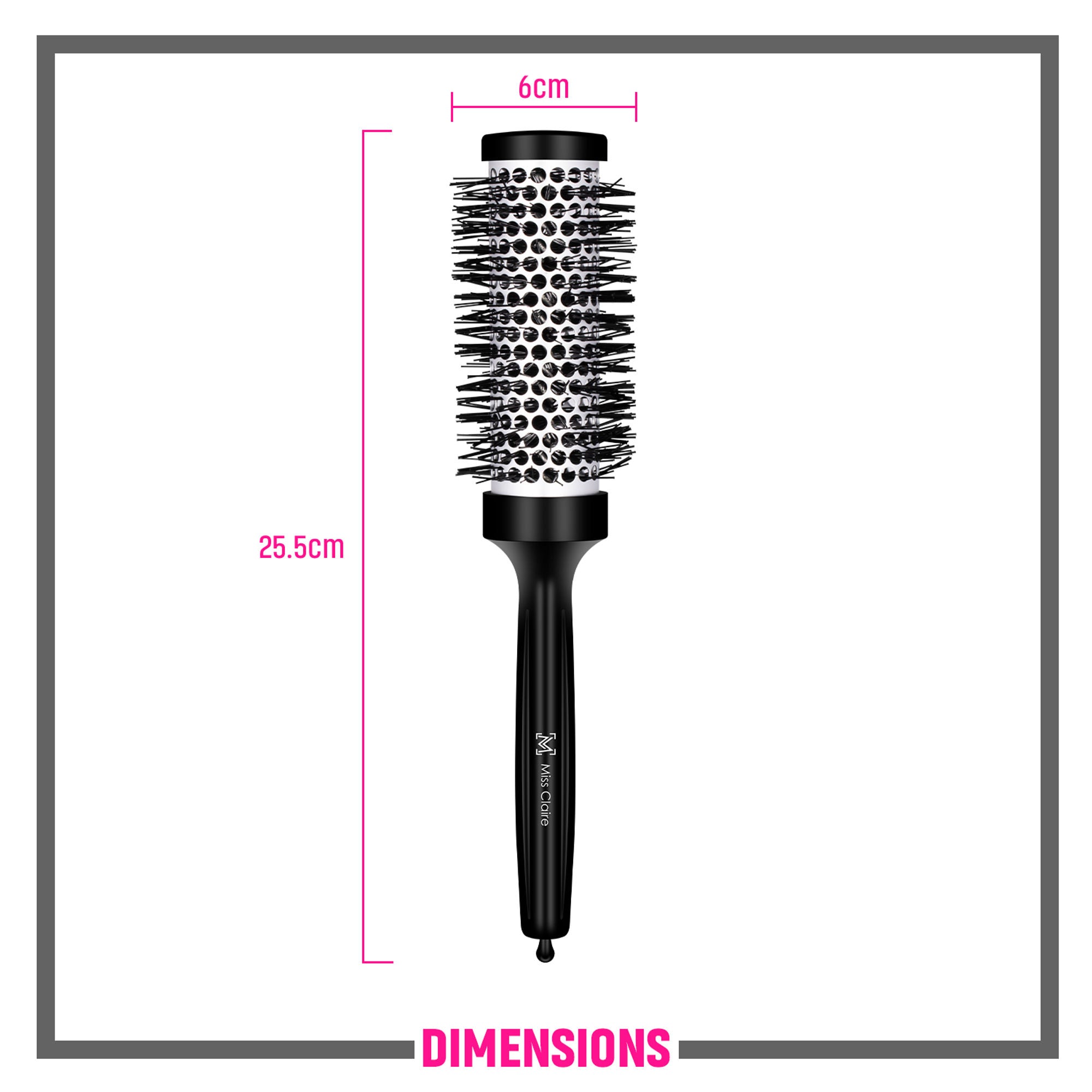 Miss Claire R5721 Hot Curl Hair Brush - Medium