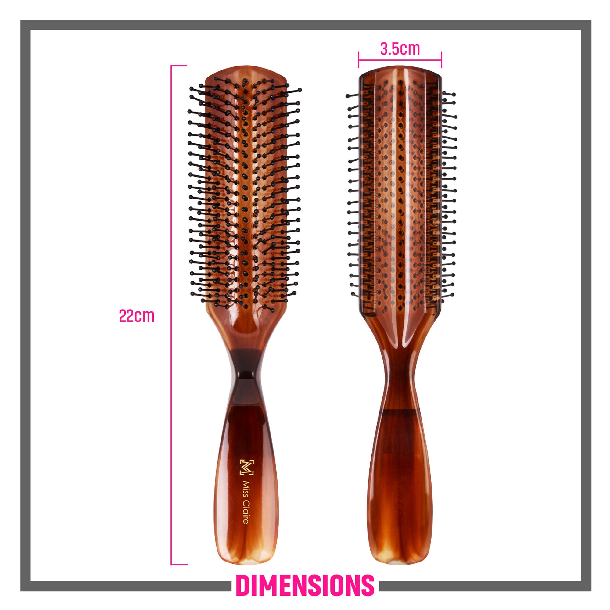 Miss Claire V1800Tt Flat Hair Brush