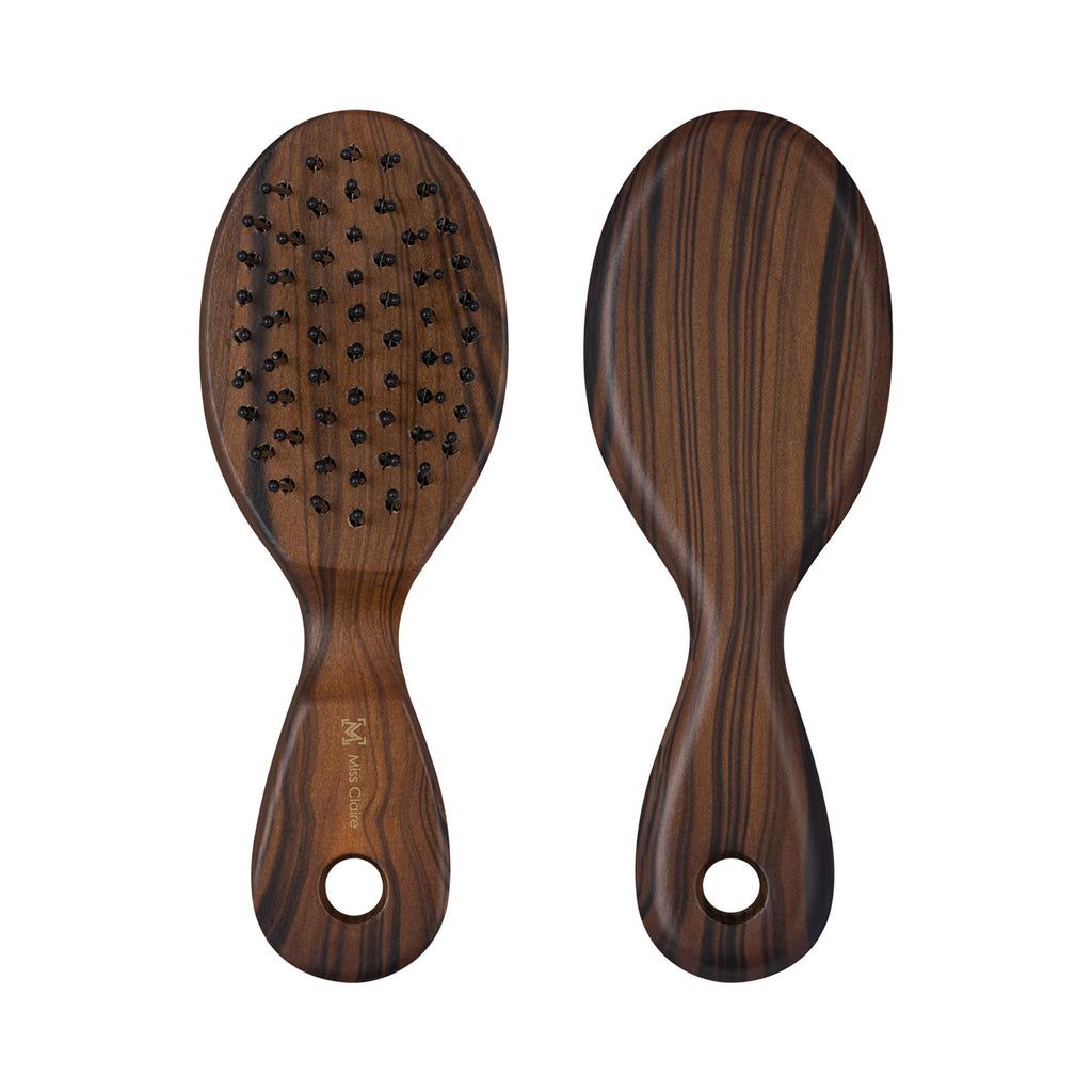 Miss Claire V18120F Flat Hair Brush - Small - Ebony