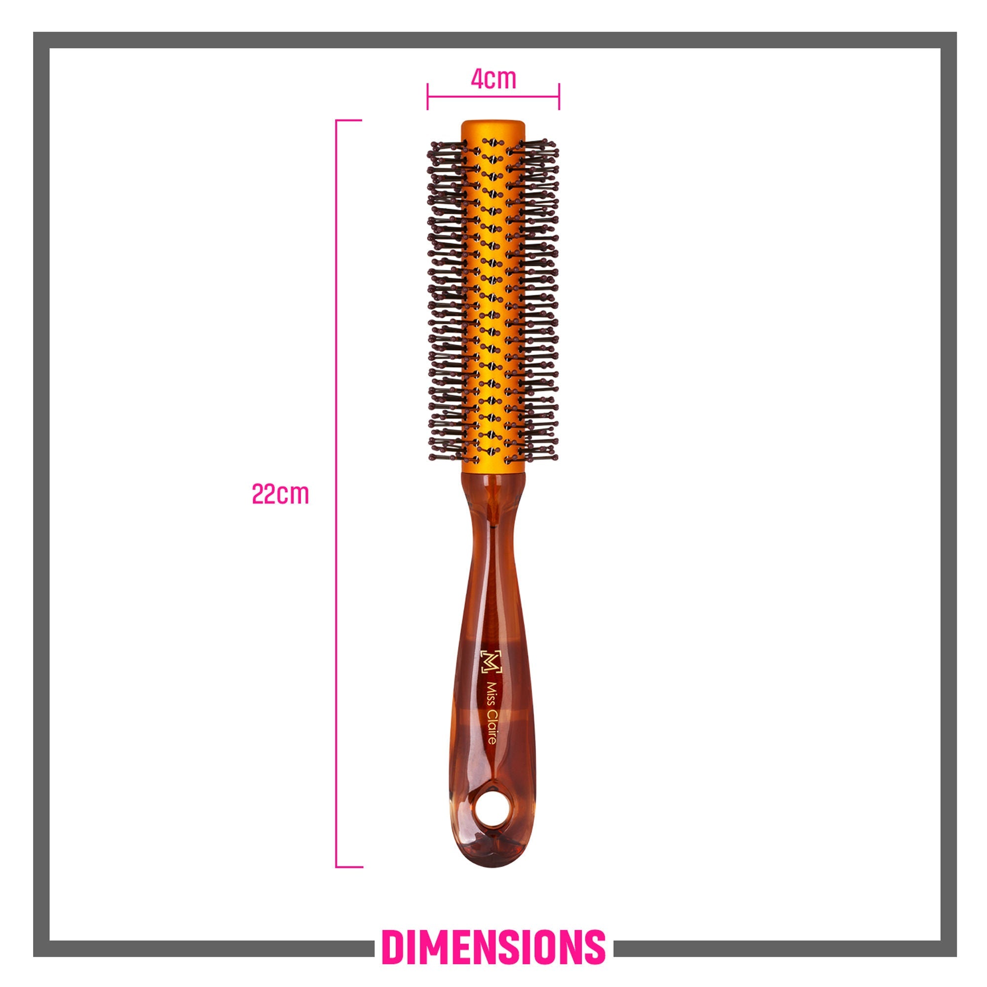 Miss Claire R67003Tta Round Hair Brush