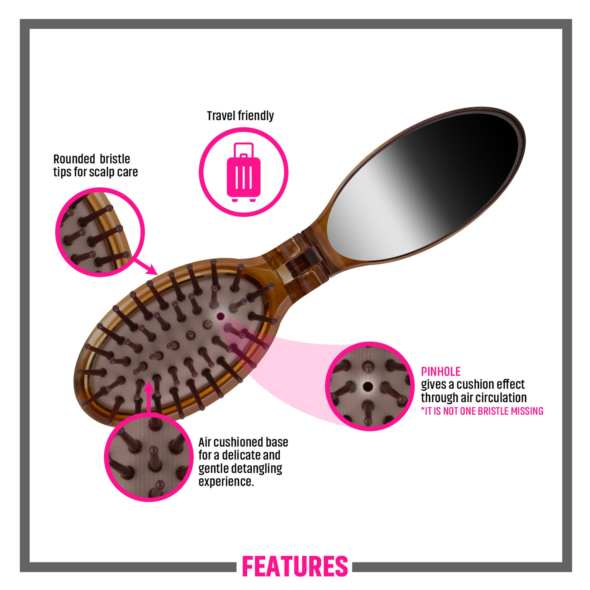 Miss Claire P500Tt Paddle Hair Brush - Small