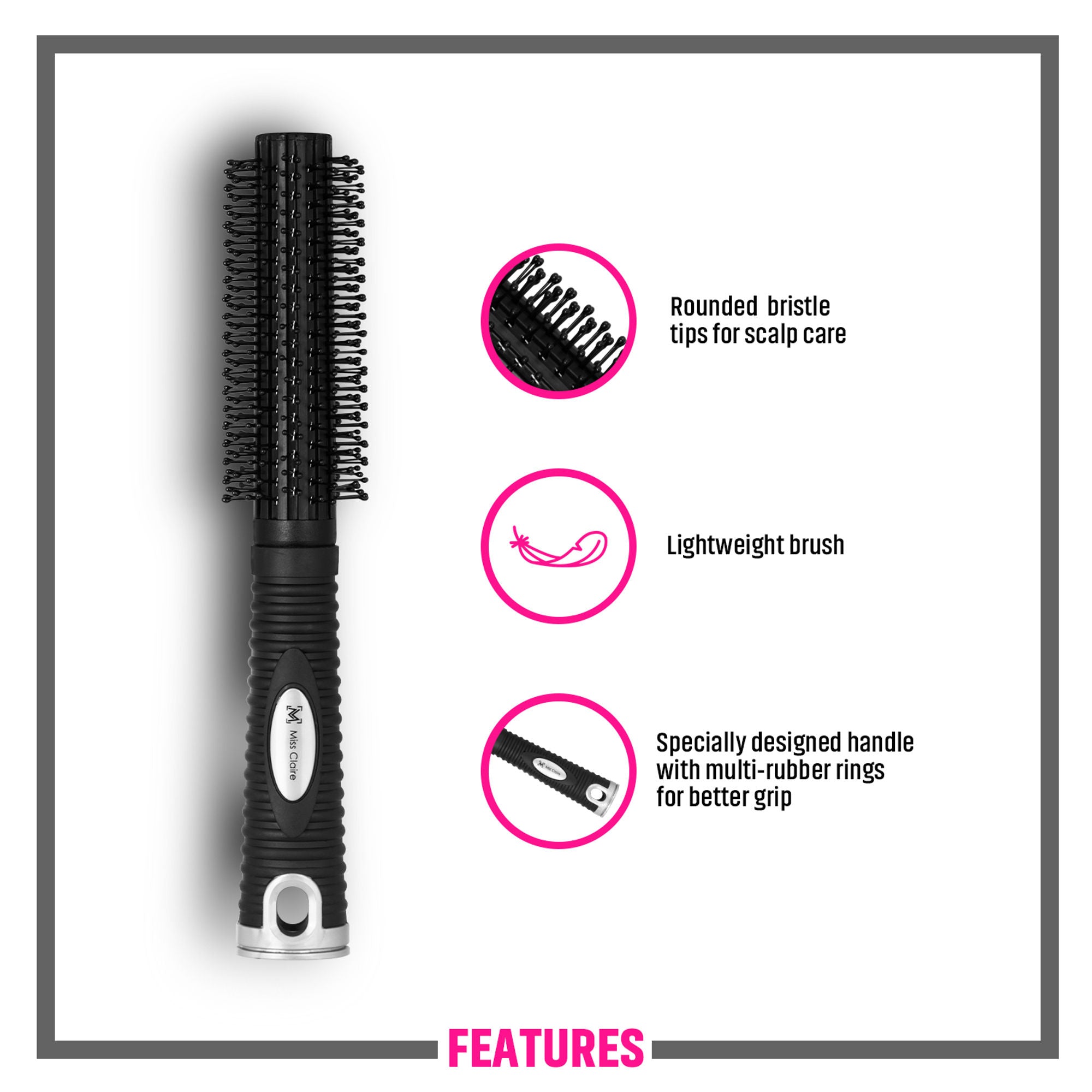 Miss Claire R9802Bt Round Hair Brush
