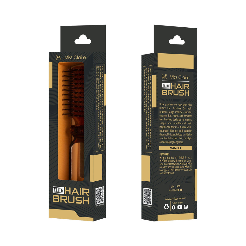 Miss Claire V450Tt Flat Hair Brush - Small
