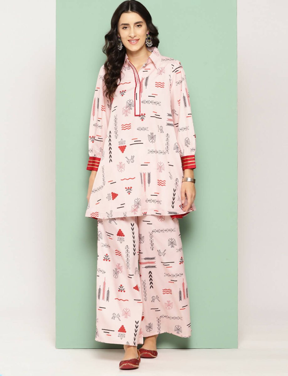 Ahalyaa Women's Traditional Wear Co-ods - Peach