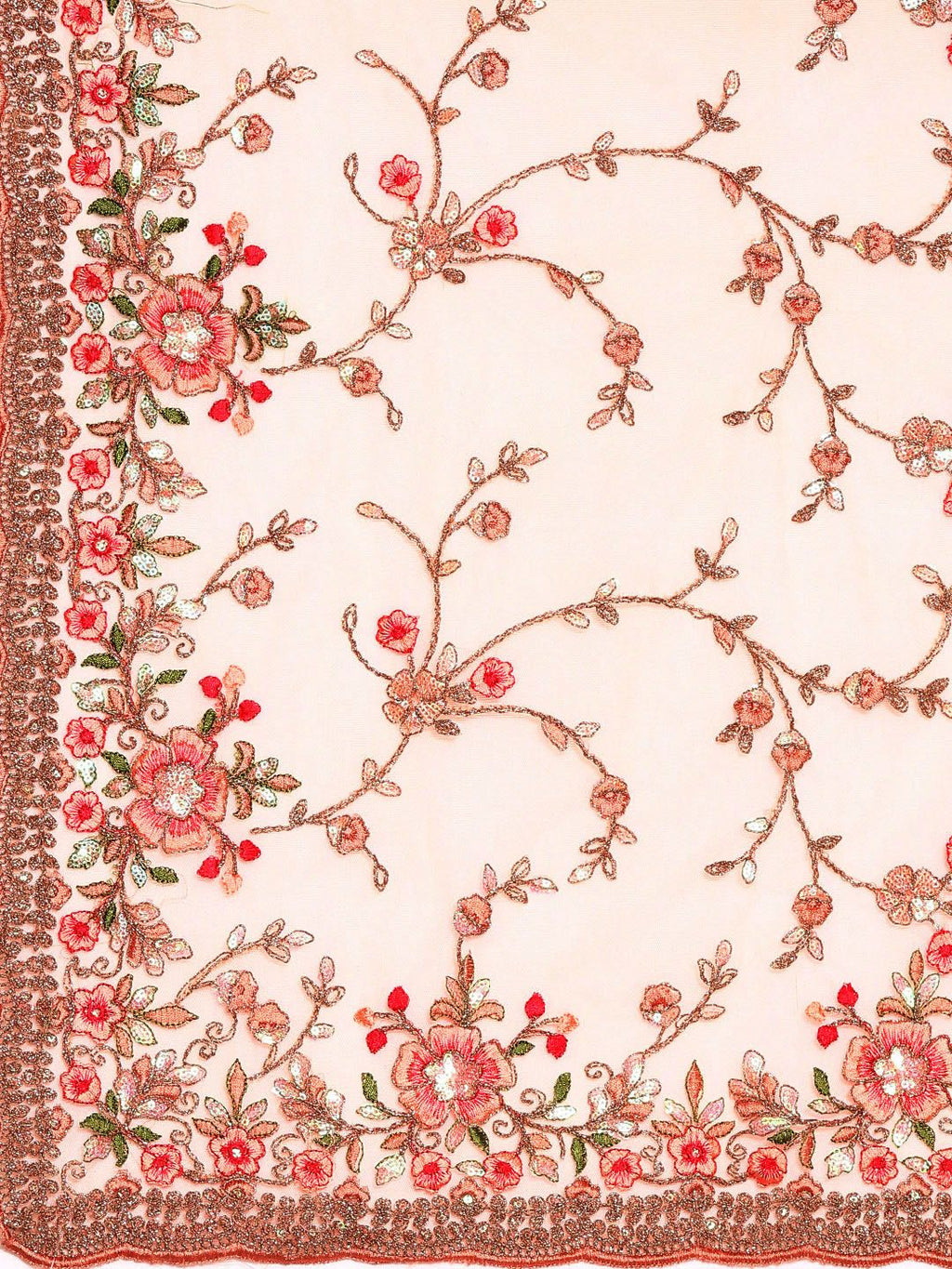 kasee Floral Embroidered Net Saree