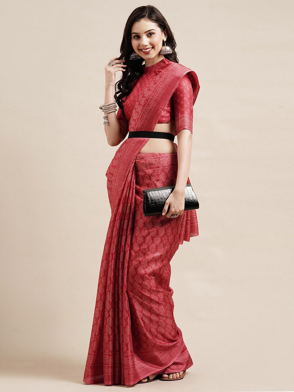 Saree Mall Floral Printed Art Silk Sarees