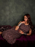Indo Era Floral Printed V-Neck Pure Cotton Straight Kurta With Salwar