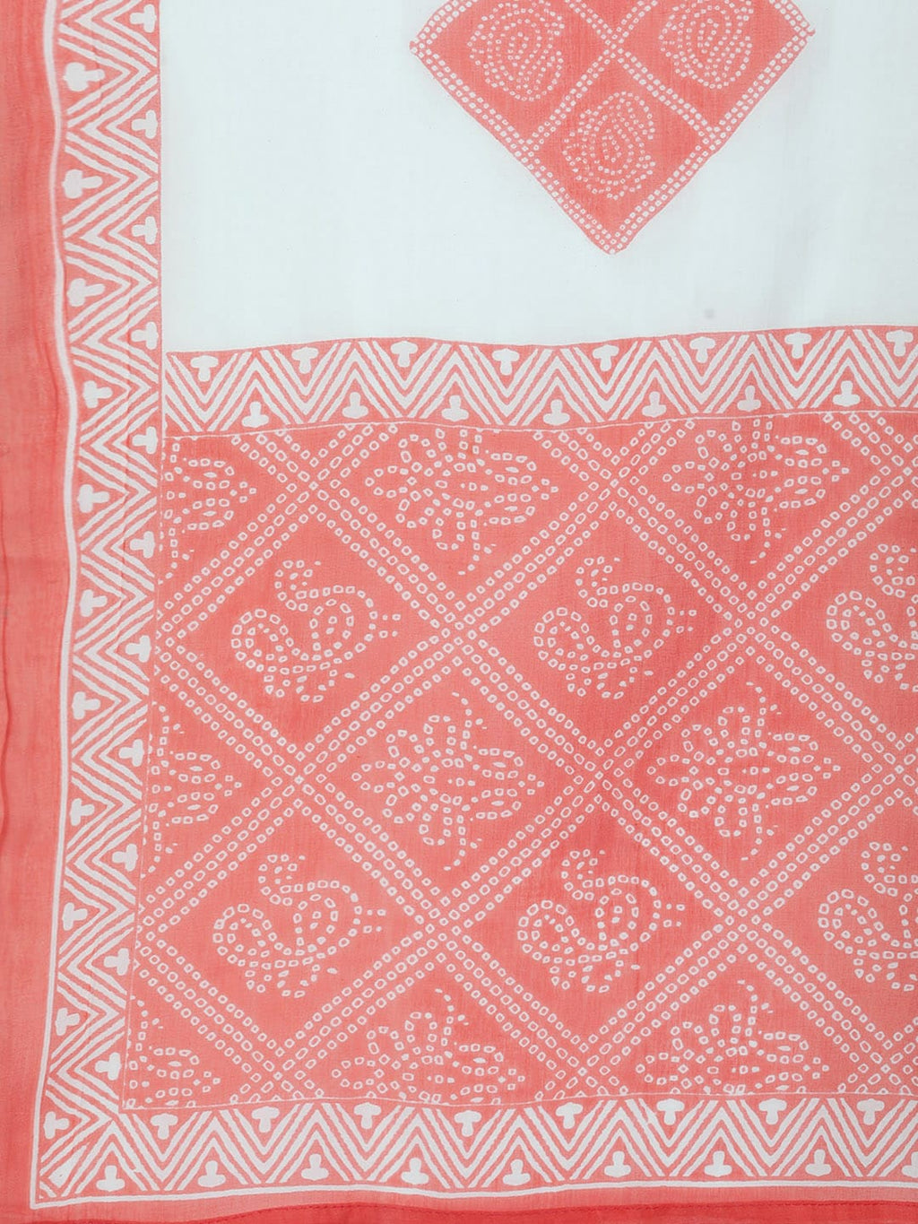 HERE&NOW Women Orange Ethnic Motifs Embroidered Pure Cotton Kurta with Trousers & With Dupatta