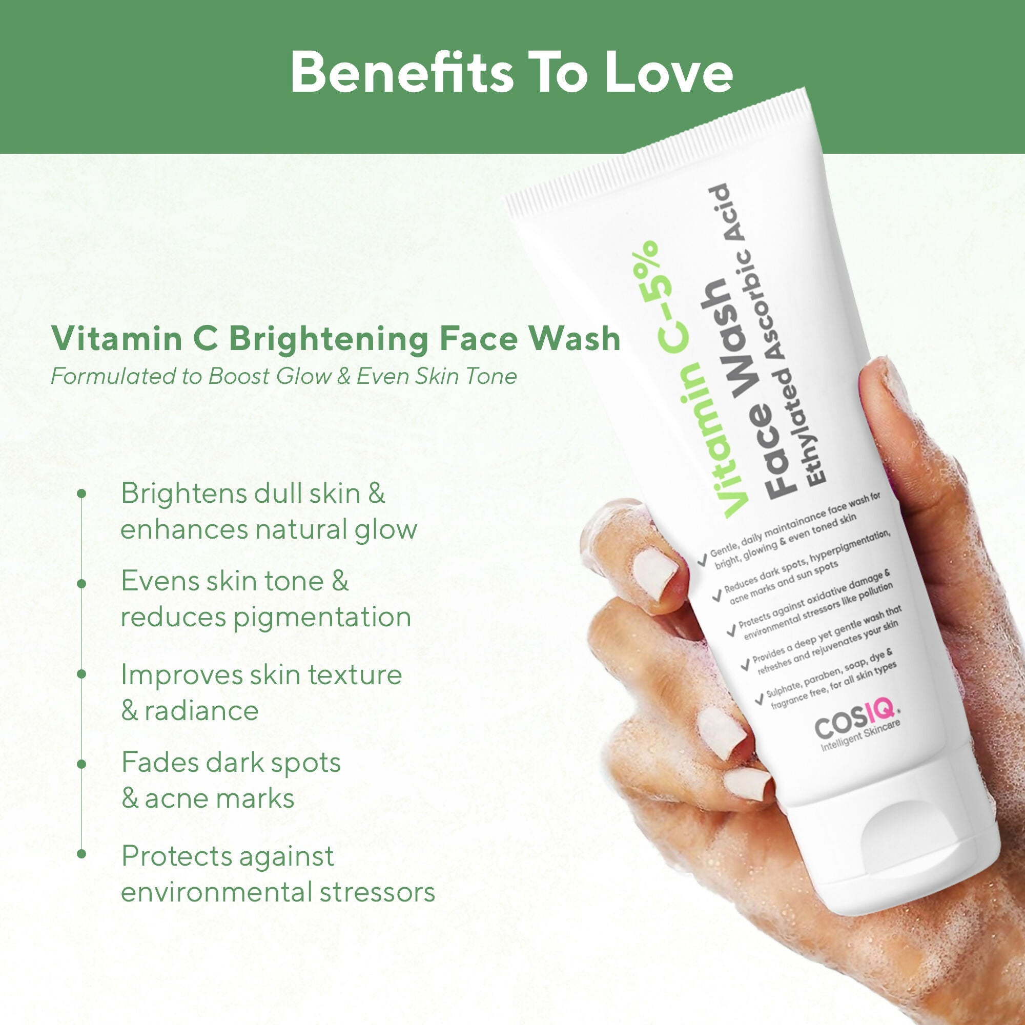 Cos-IQ Vitamin C-5% Brightening and Glow Face Wash
