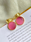 Joban Fashion Monalisa Stone Elephant Shape Golden Stud Earring