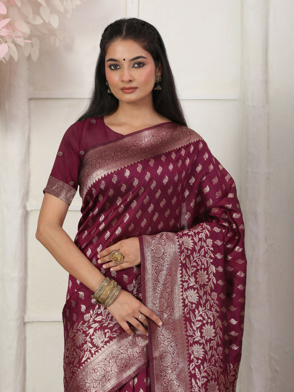 Shree Shyam Fashion Lichi Silk Green Saree