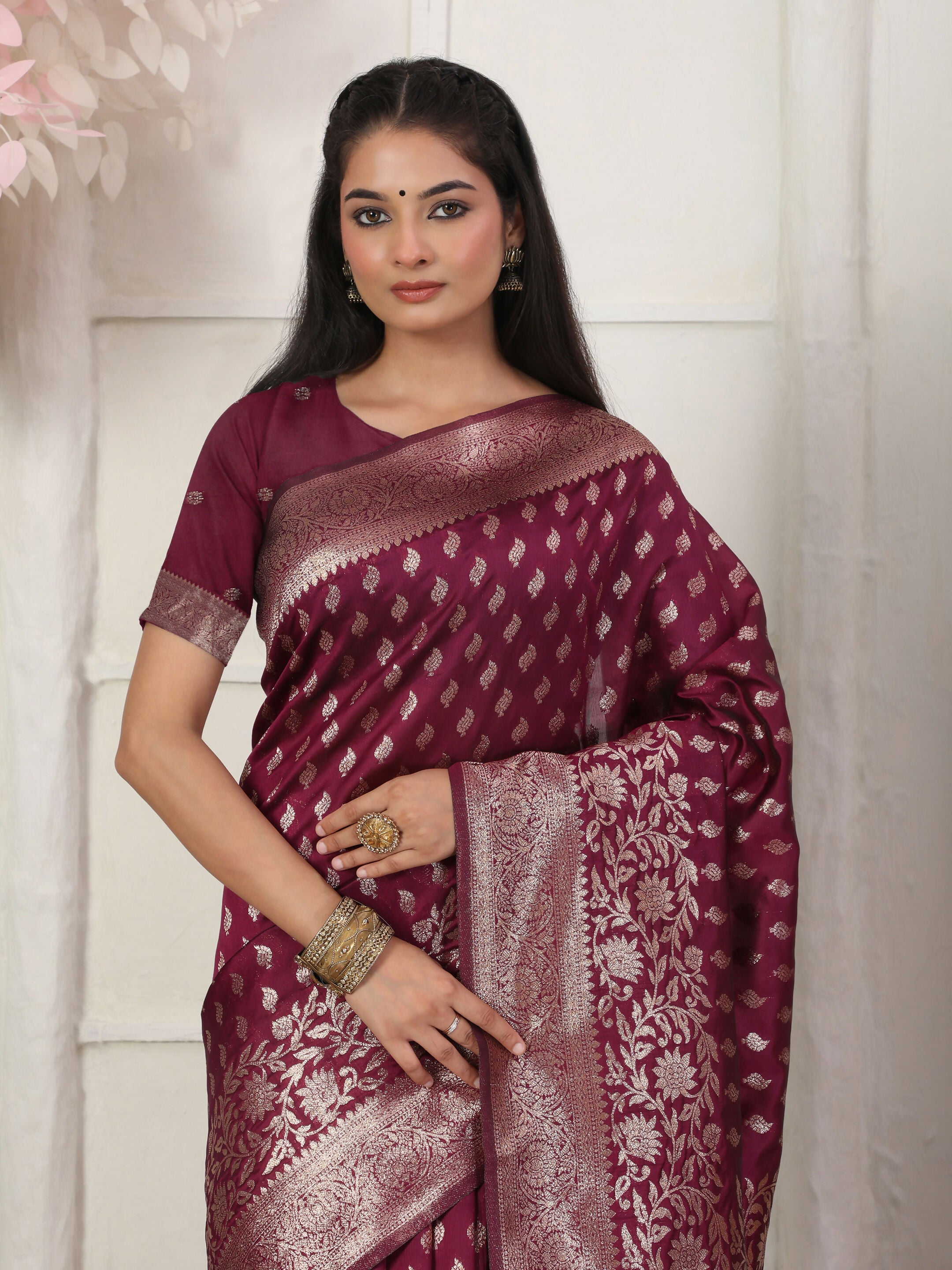 Shree Shyam Fashion Lichi Silk Green Saree