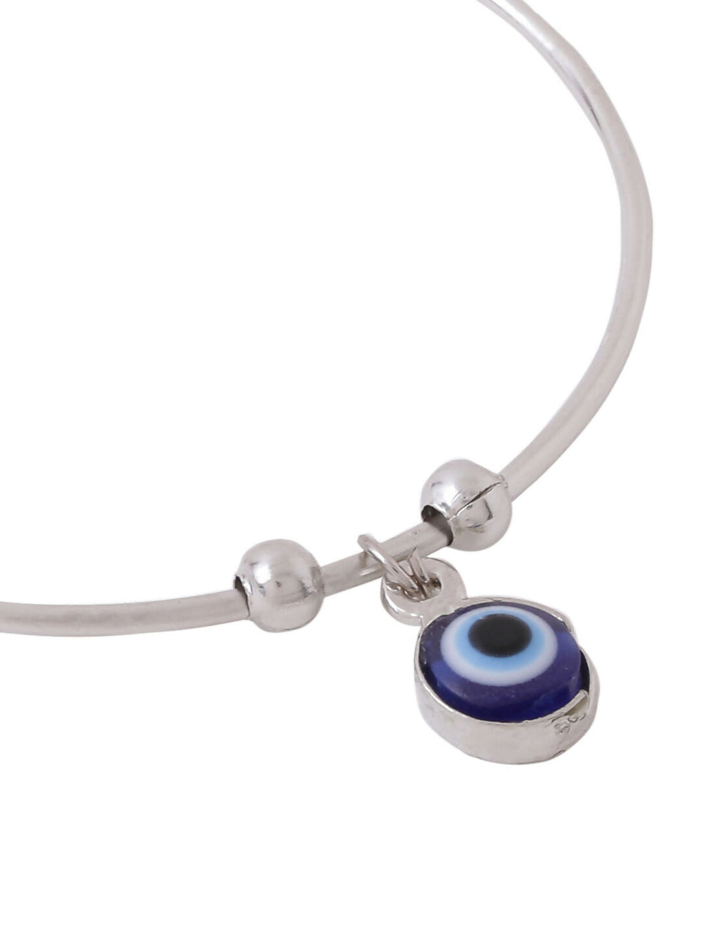 NVR Women Silver Evil Eye Adjustable Bracelet
