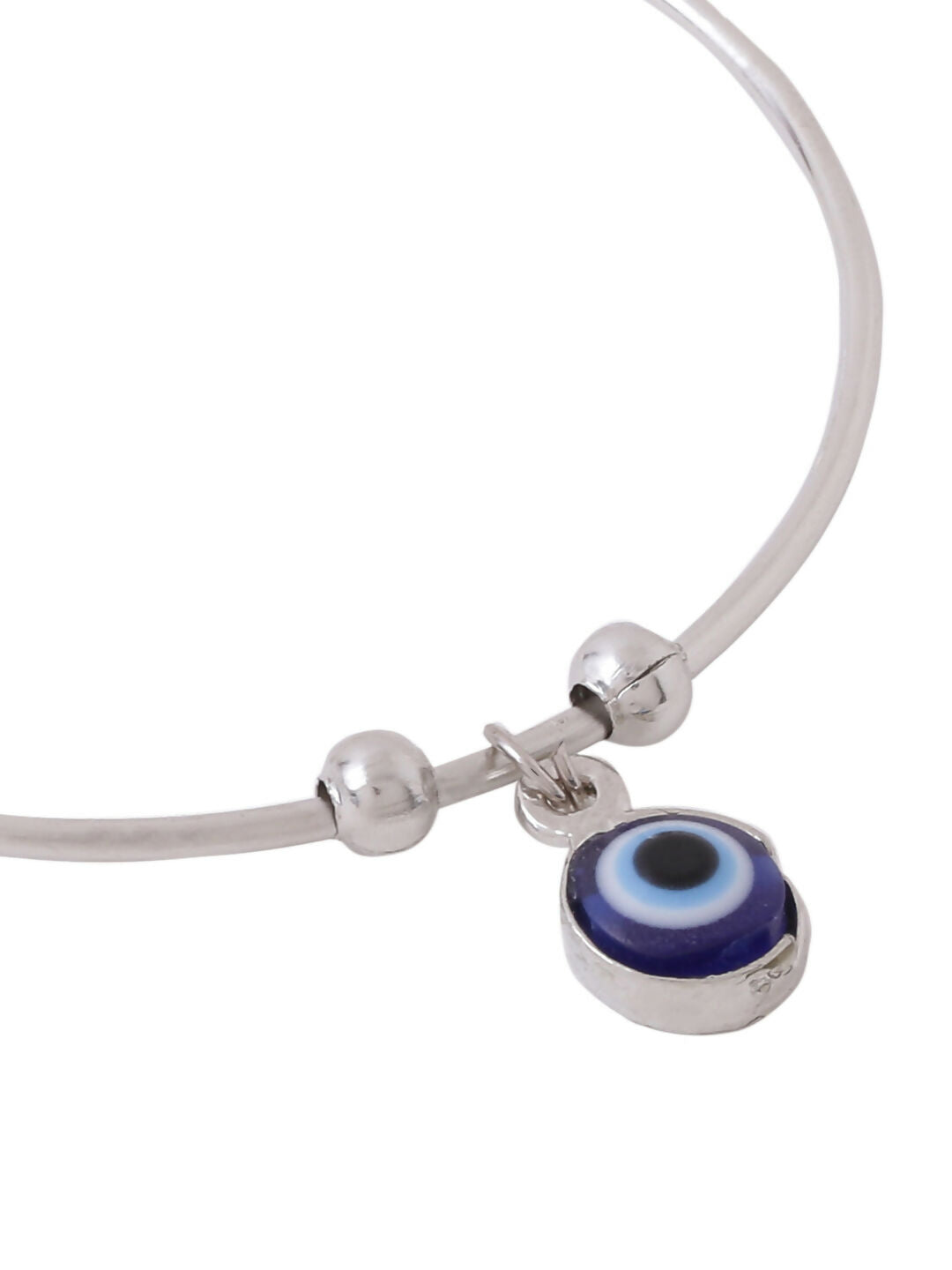 NVR Women Silver Evil Eye Adjustable Bracelet