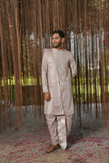 Sandstone Kanjivaram Machien Embroidered Pattu Set by Hilo Design