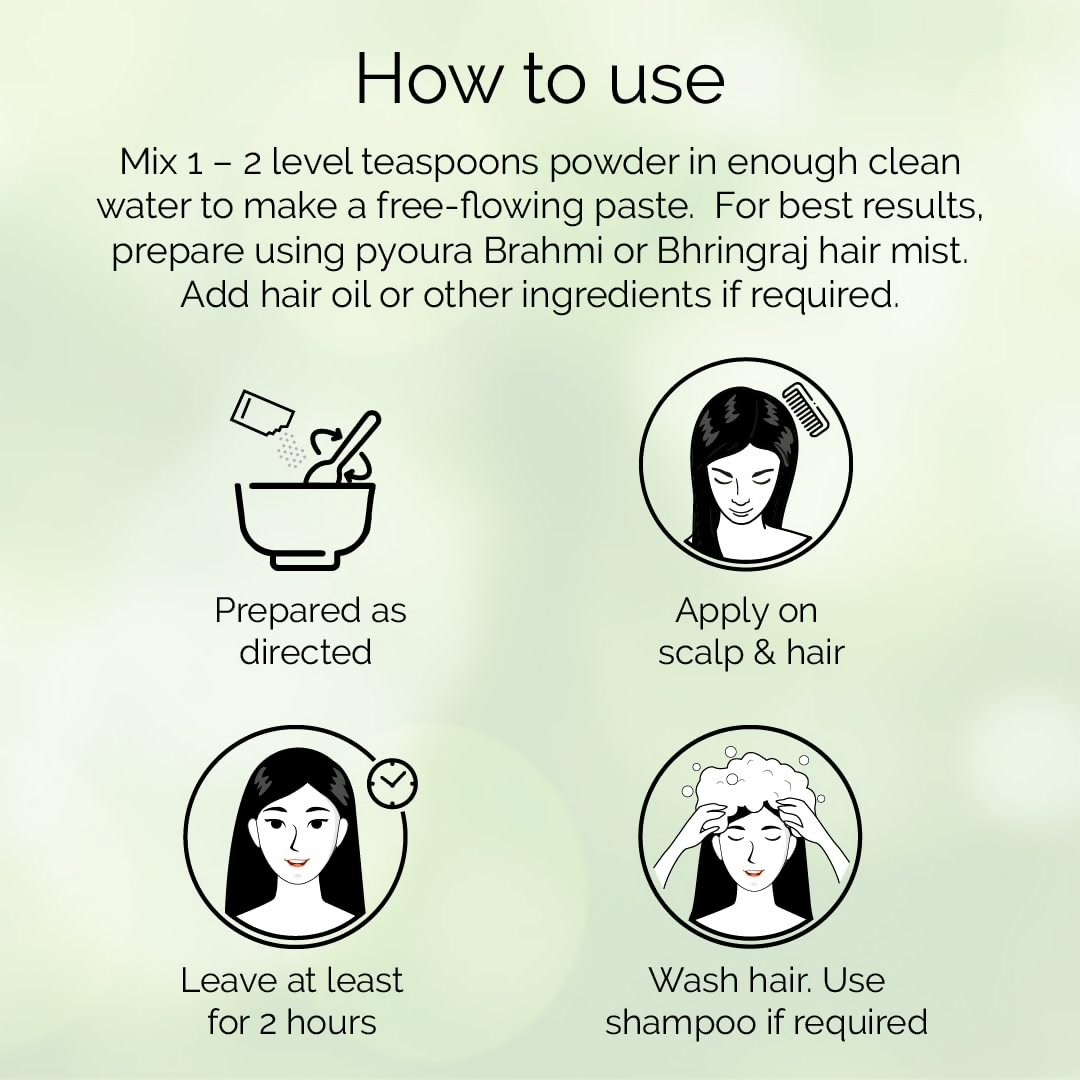 Pyoura Neem Leaf Powder 100% Pure & Natural Hygienically Dried Pack For Healthy Scalp & Strong Hair