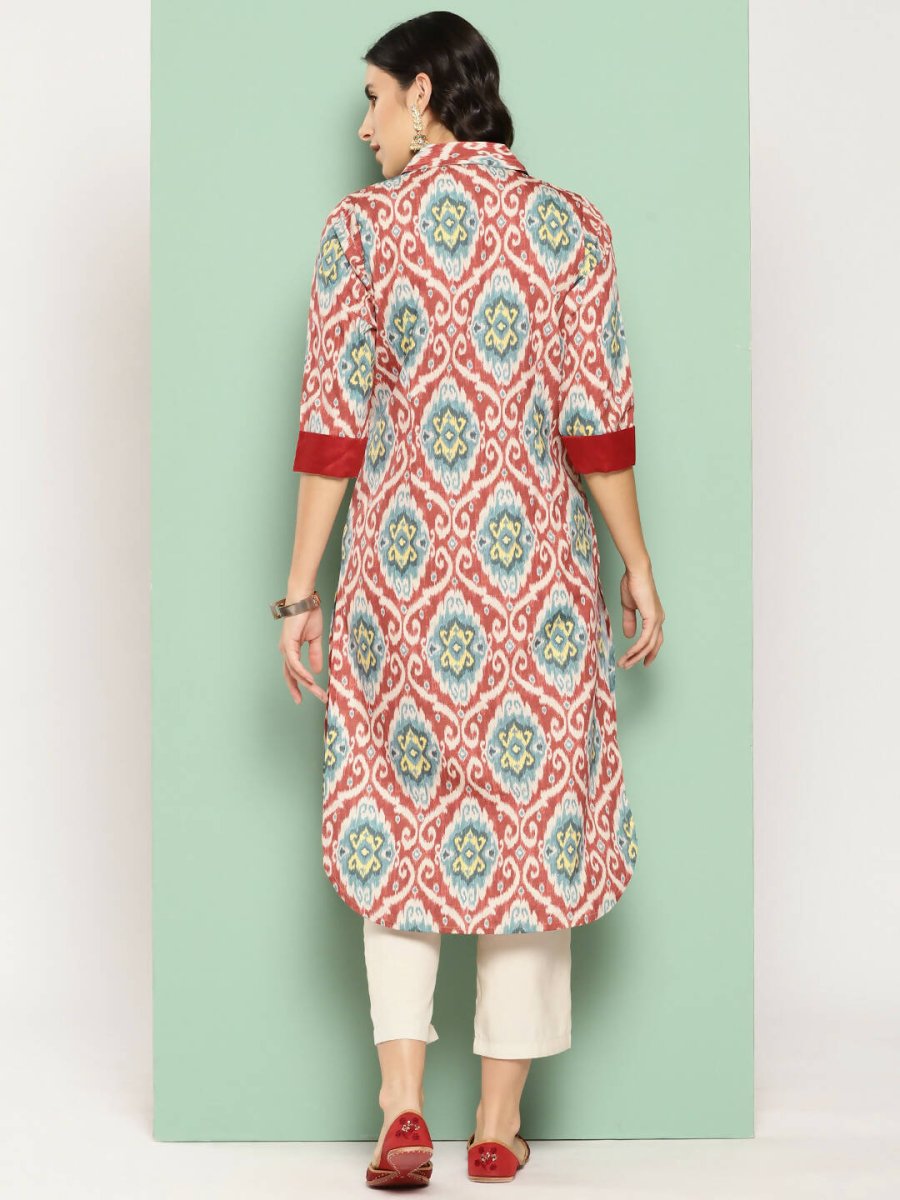 Ahalyaa Women's Traditional wear Kurta - Red