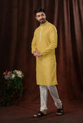 Joban Fashion Light Yellow Art Silk Kurta Pyjama
