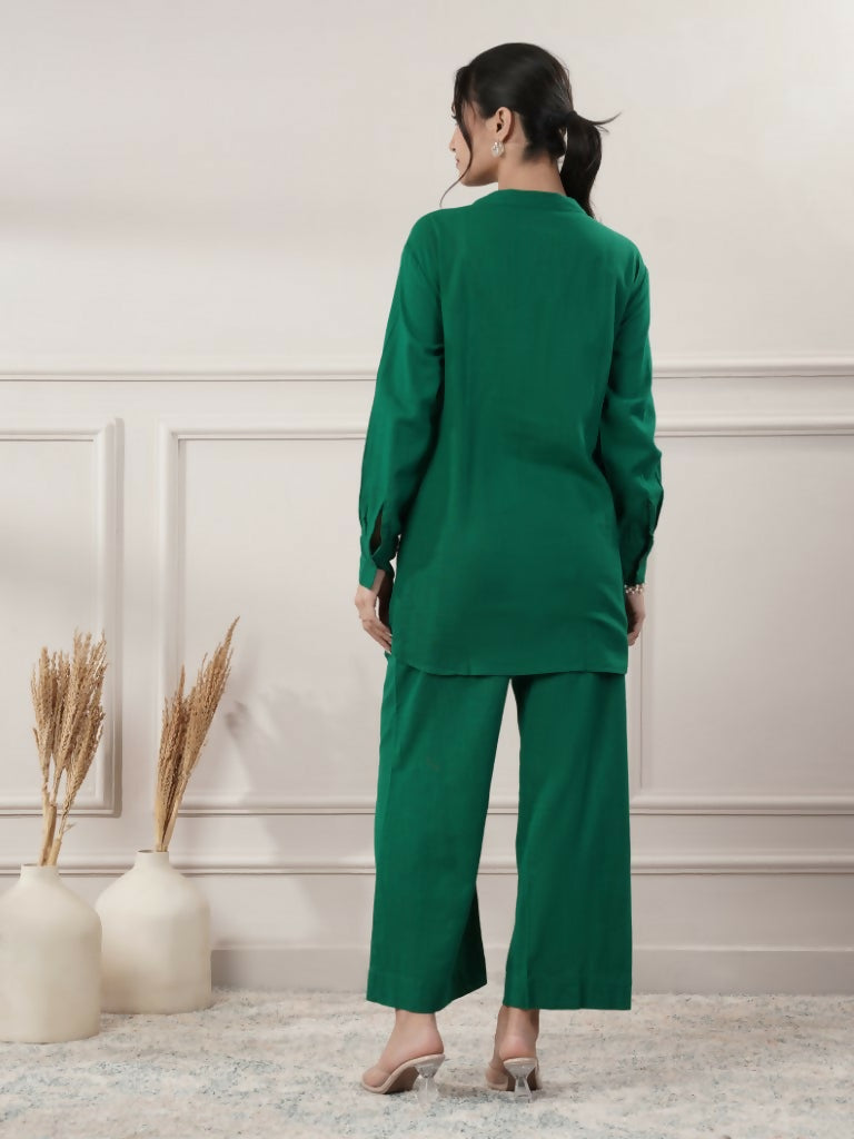 Joban Fashion Women's Emerald Green Co-Ord Set