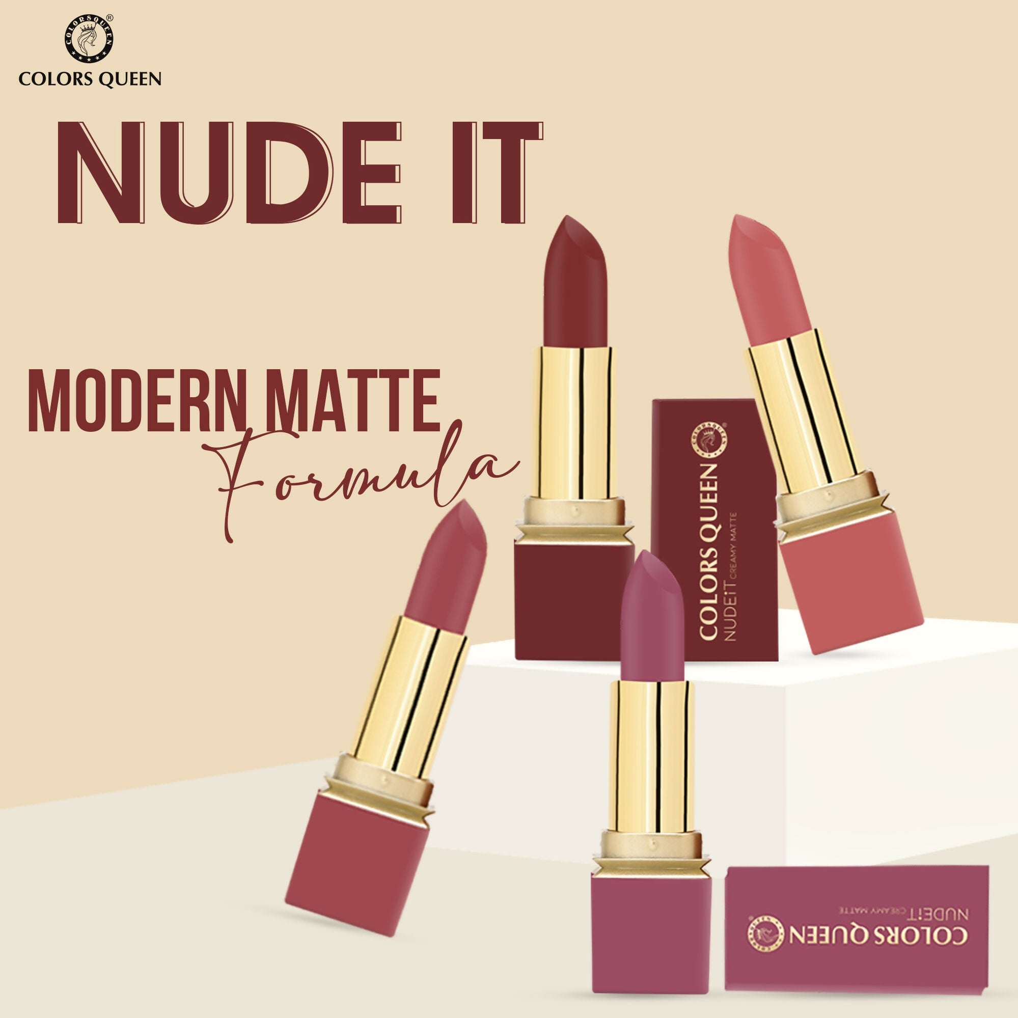 Colors Queen Nude It Creamy Matte Lipstick - Coral Kiss