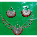 MS Fashion India Latest Design Maroon Maang Tikka with Earrings