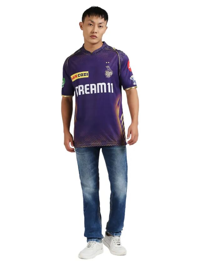 Kolkata Knight Riders Men Purple Printed Half Sleeves Jersey IPL, T20