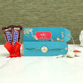 Cute Mickey Metal Rakhi & Snickers Peanut Filled Chocolates