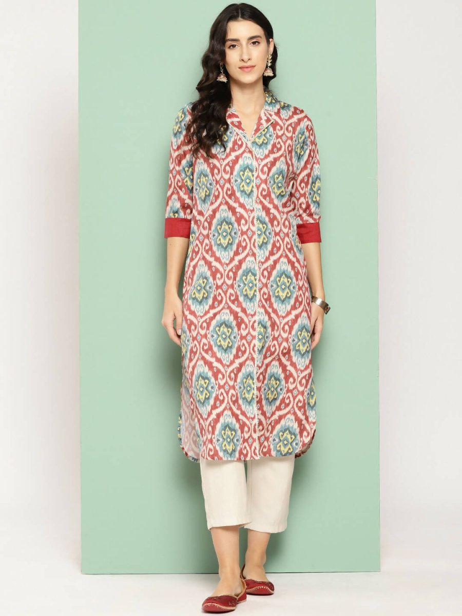 Ahalyaa Women's Traditional wear Kurta - Red