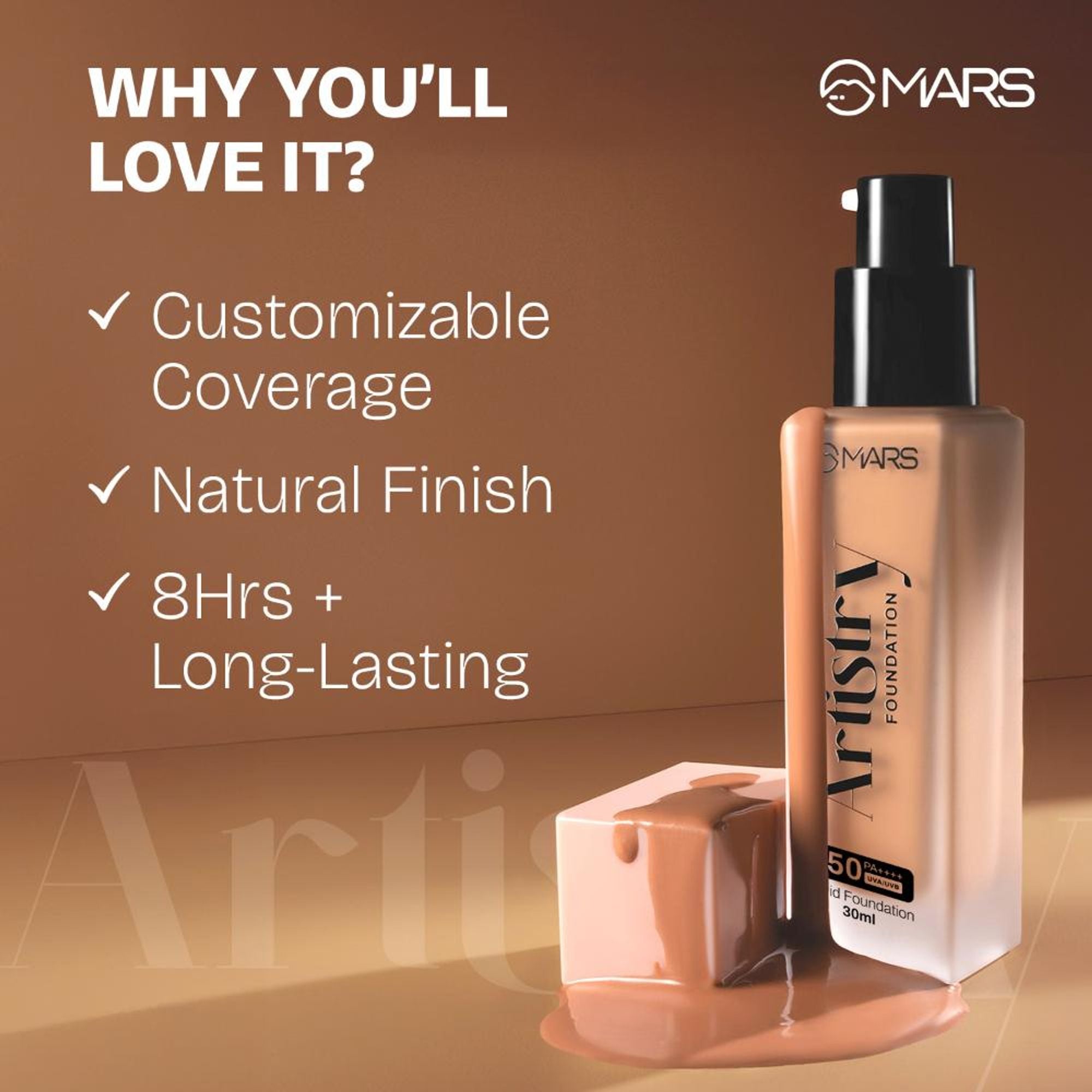 MARS Cosmetics Artistry Liquid Foundation - 10-Toasted Almond