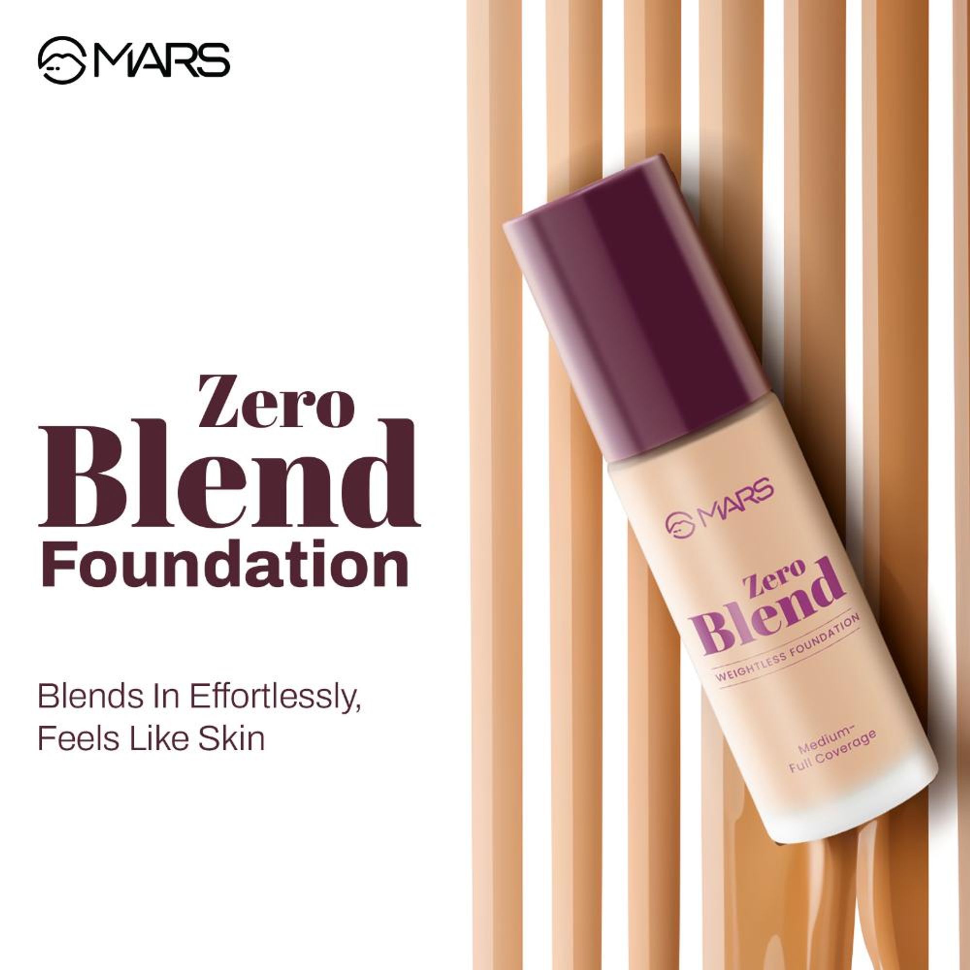 MARS Cosmetics SPF30 PA+++ Zero Blend Weightless Foundation - 07 Caramel Glow