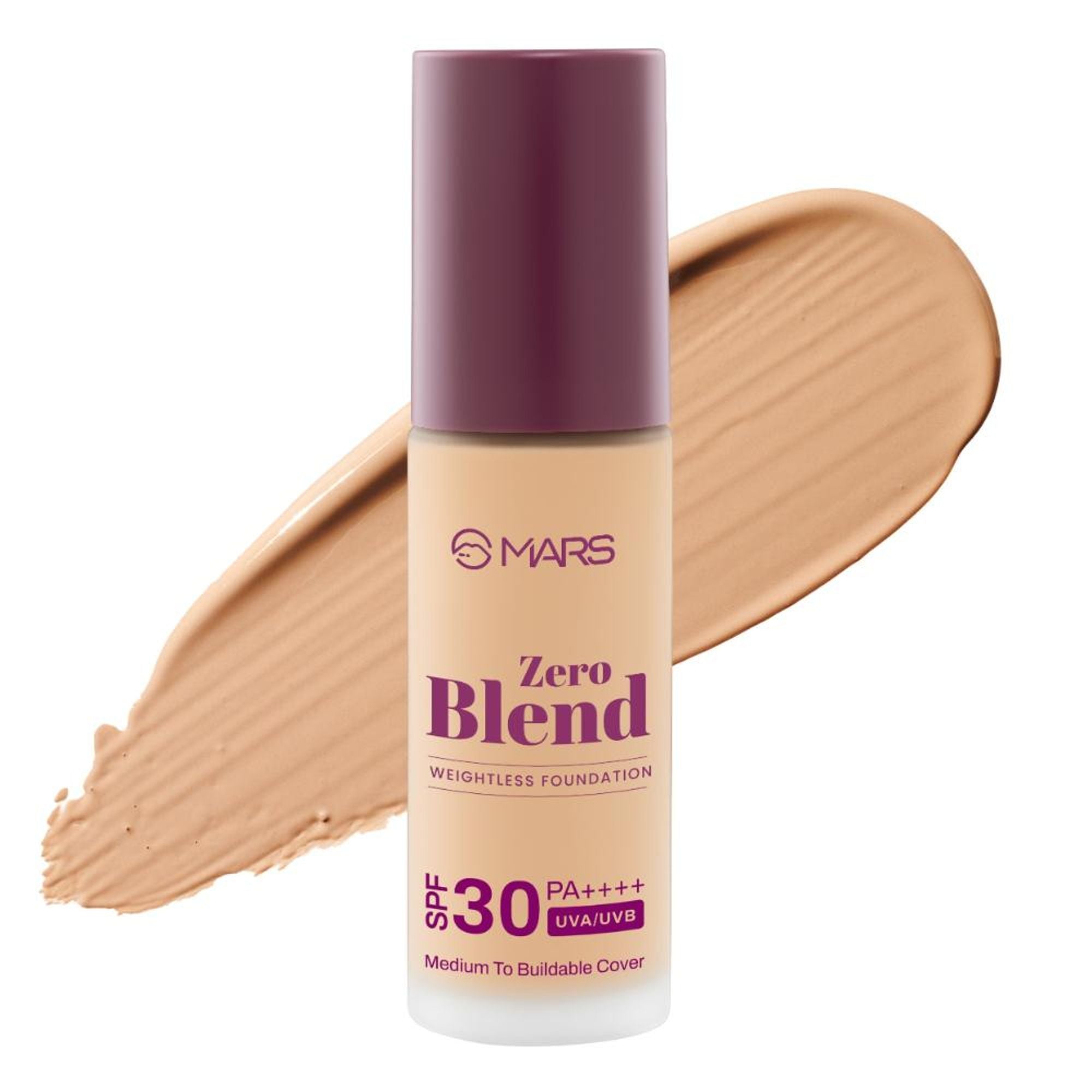 MARS Cosmetics SPF30 PA+++ Zero Blend Weightless Foundation - 08-Honey Nectar