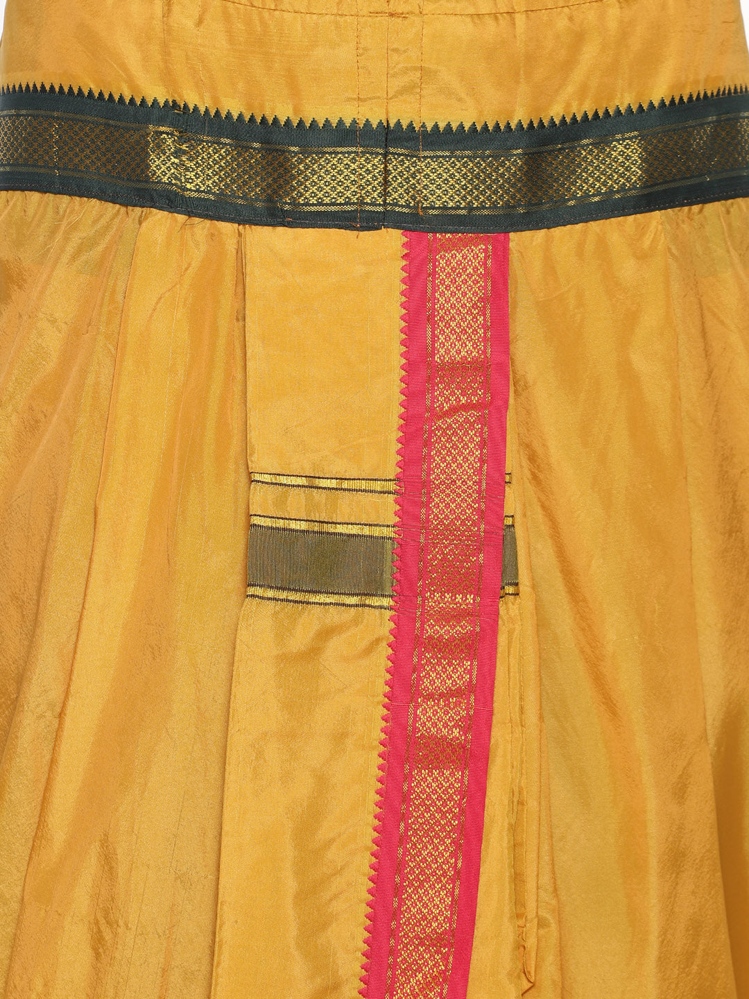 Sethukrishna Mustard Yellow Solid Readymade Dhoti Pant For Men