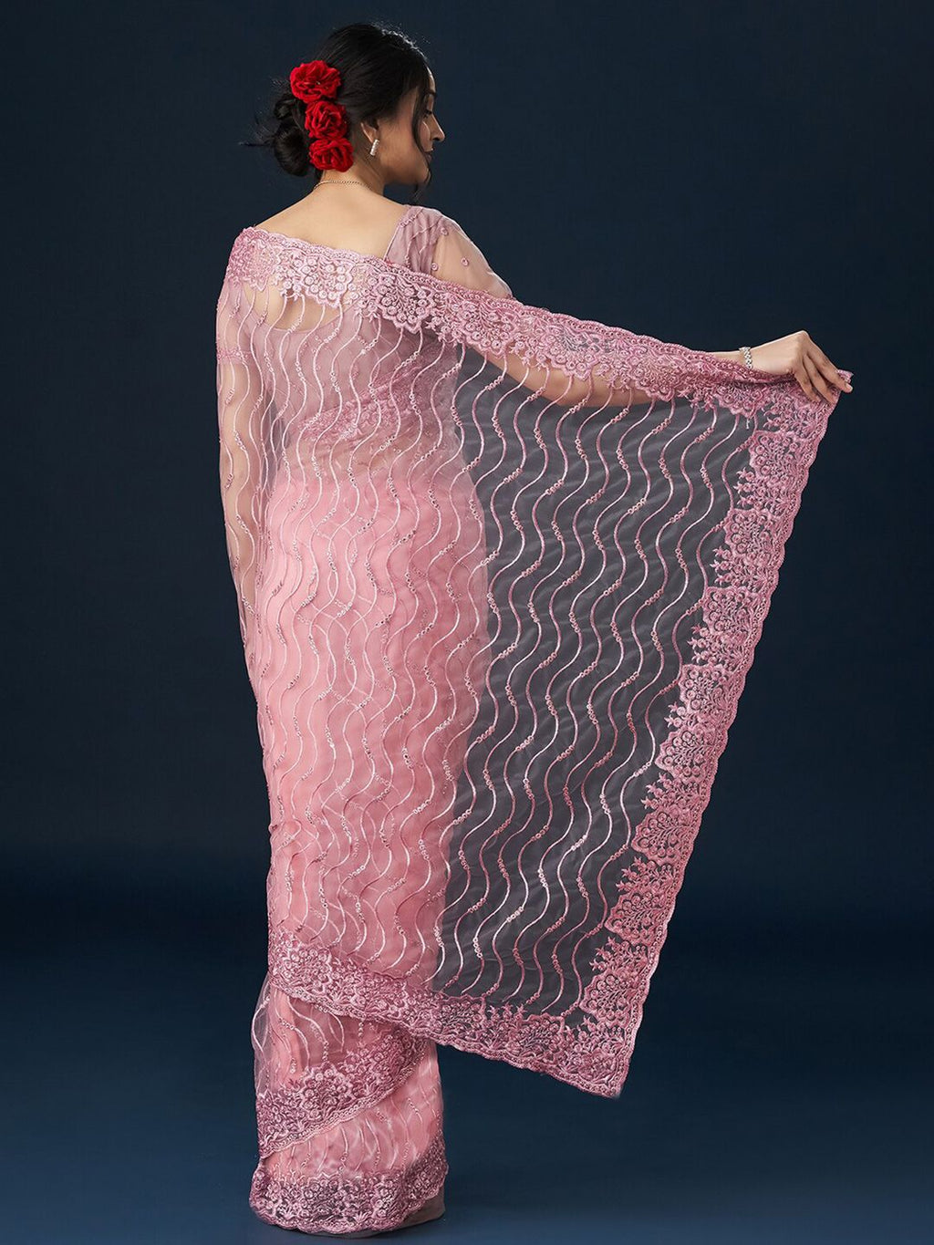 kasee Geometric Embroidered Sarees