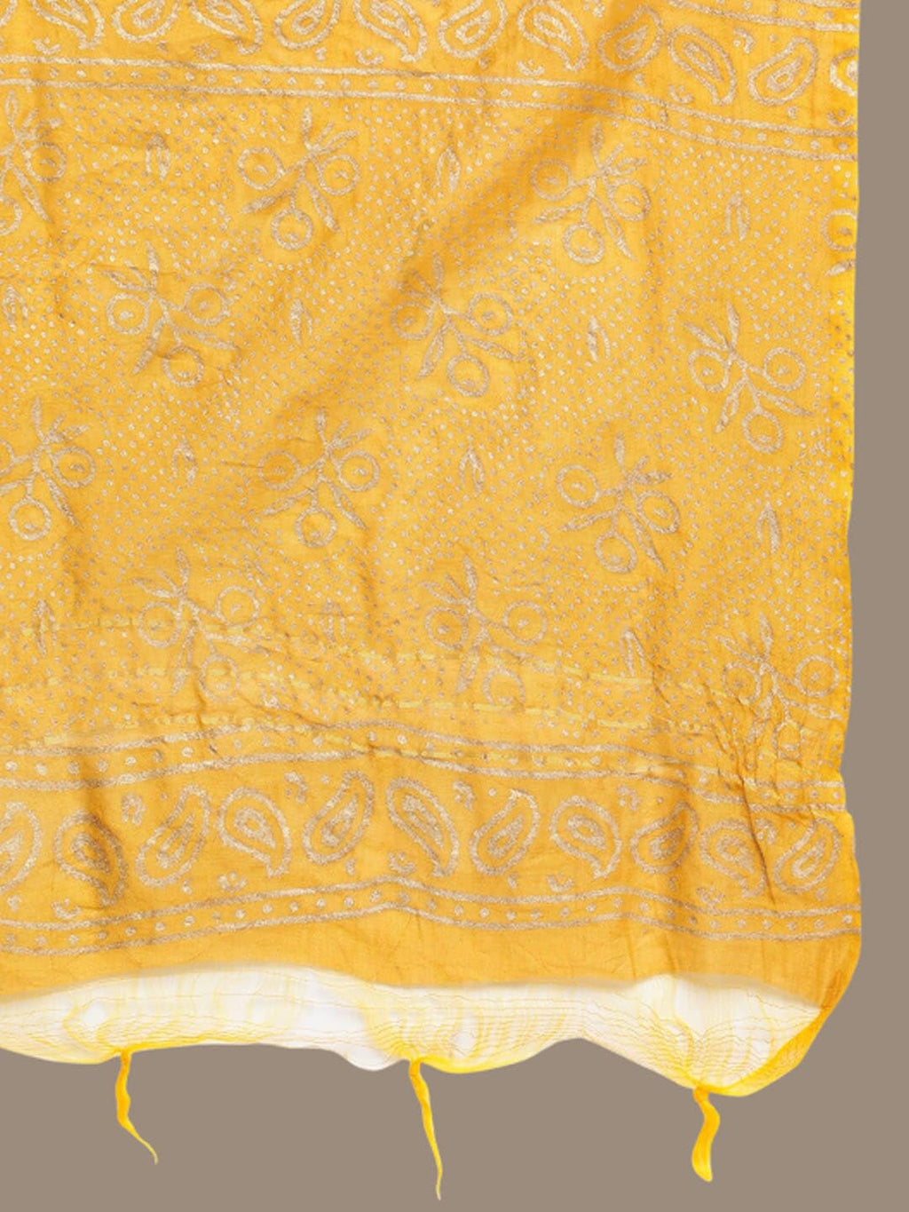 HERE&NOW Ethnic Motifs Embroidered Mirror Work Yoke Anarkali Kurta with Trousers & Dupatta