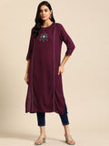All About You Women Floral Embroidered Kurta
