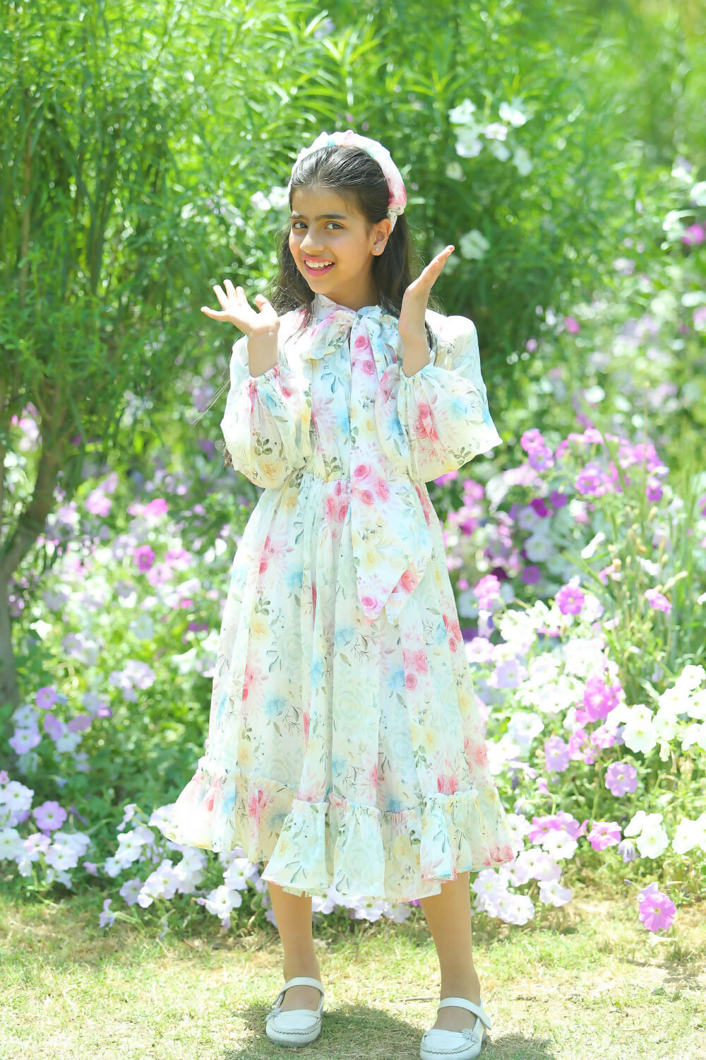 LH Luxury Fashion Amelia Fairy Glint Dress – Floral Summer Dress for Girls